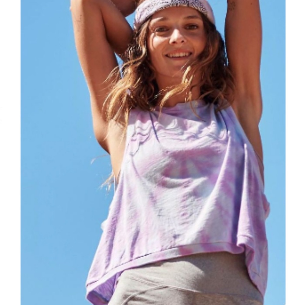 Free People Love Tank in Aurora Blue combo color